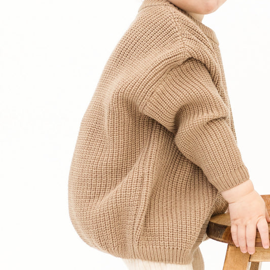 Chunky Knit Sweater-Chestnut