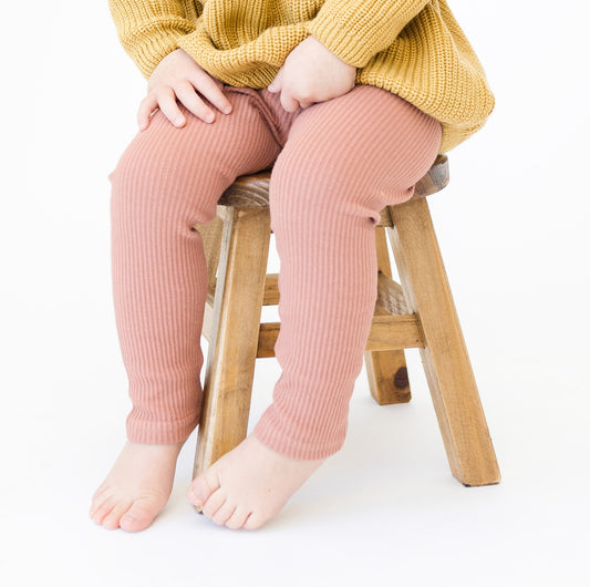 Knit Leggings- Terracota