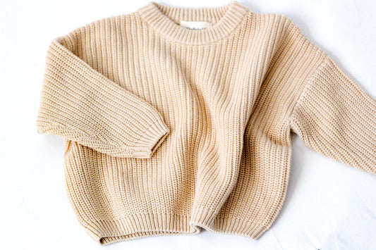 Chunky Knit Sweater-Cream