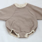 Long sleeve Romper-Mocha