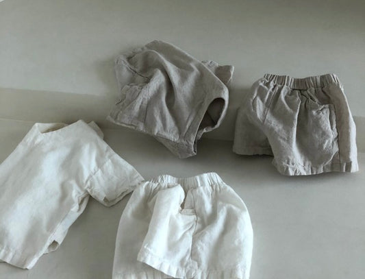 Linen Shorts Set