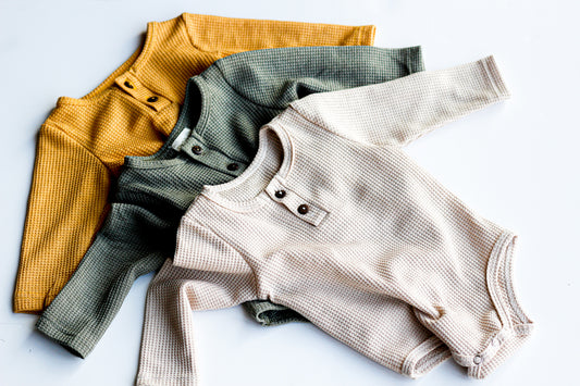 Long Sleeve Waffle Onesie