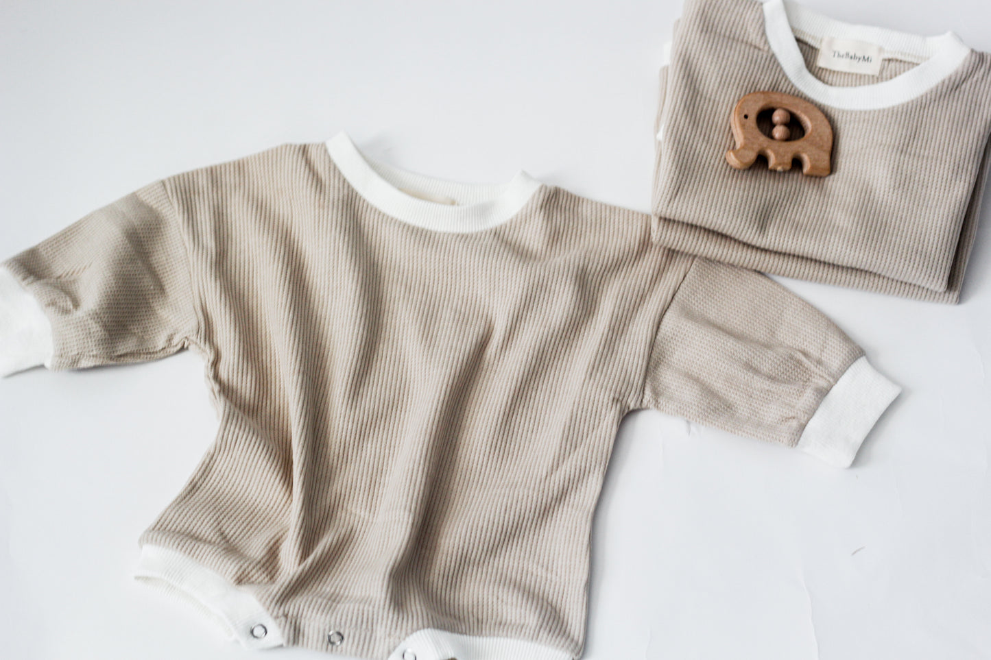 Oatmeal knit romper