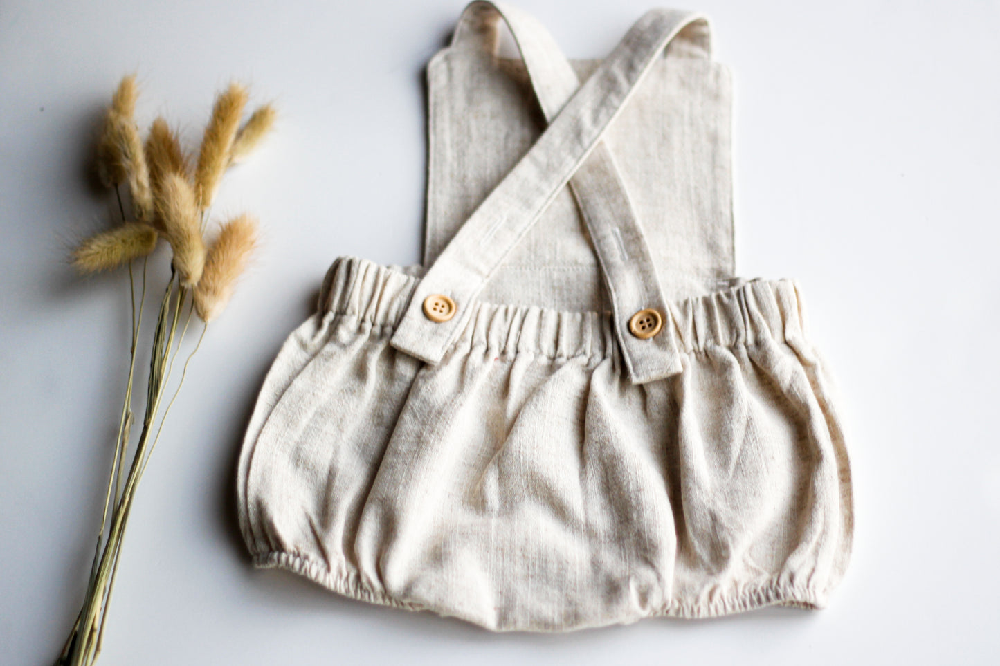Linen crossback romper