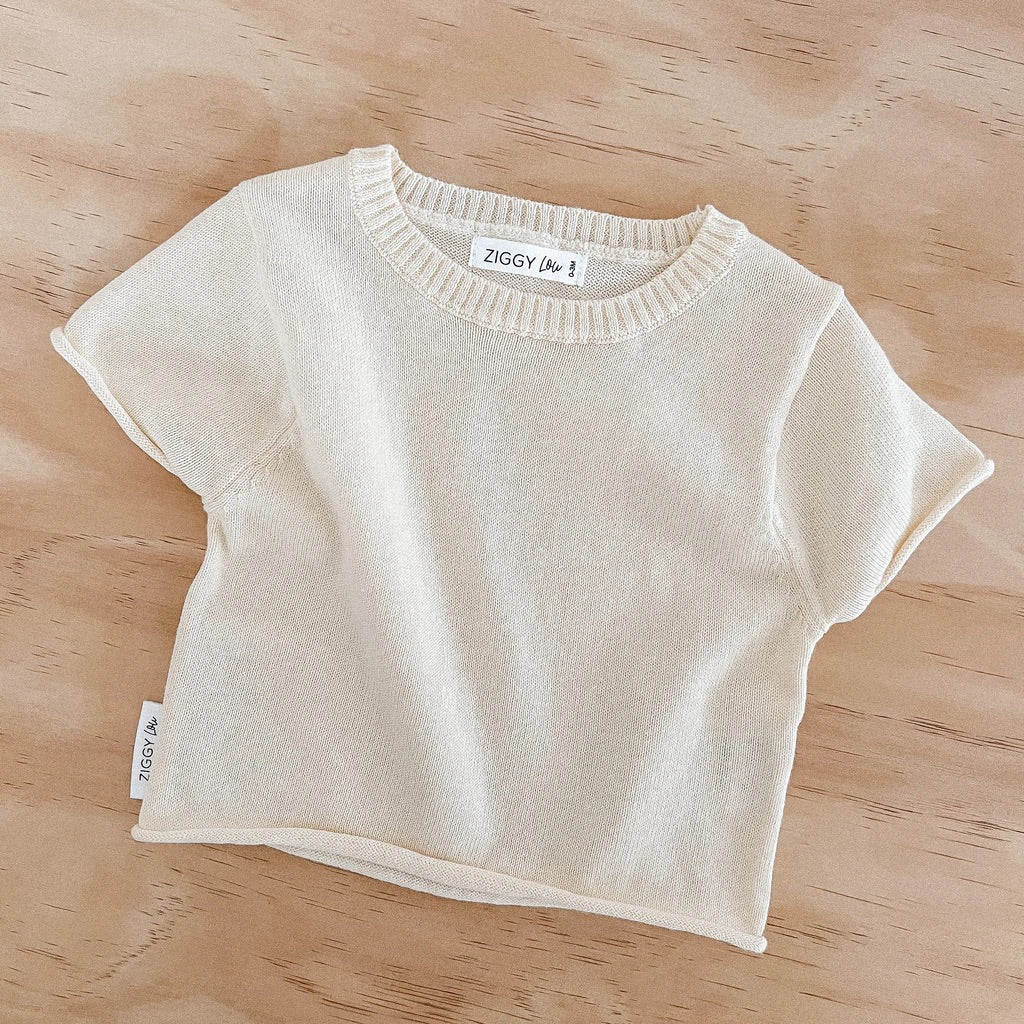 Knitted Tee-Cream