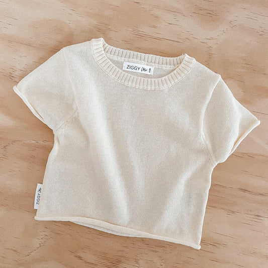 Knitted Tee-Cream
