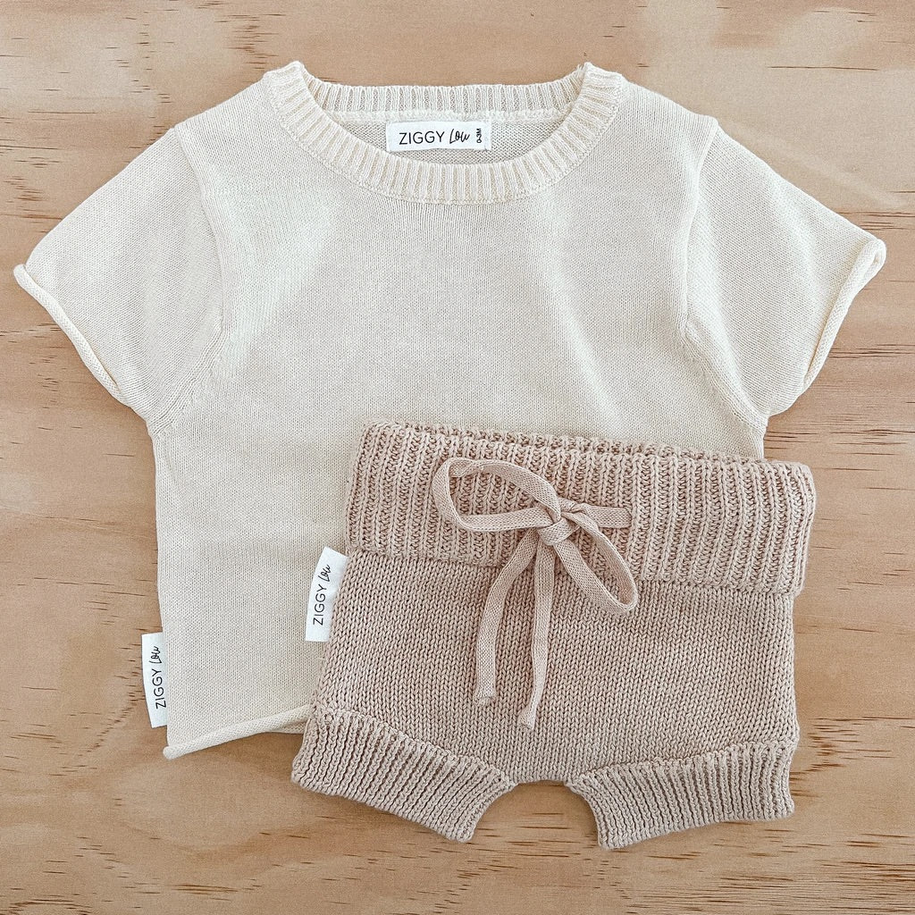 Knitted Tee-Cream