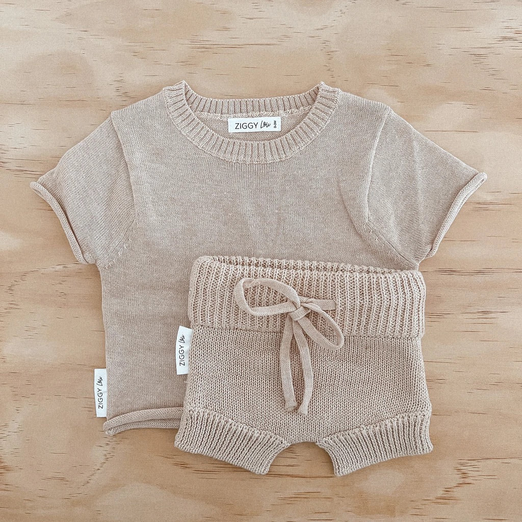 Knitted Bloomers-Biscuit