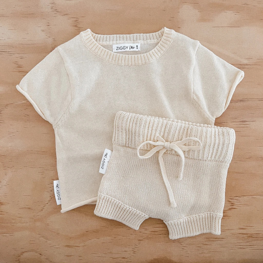 Knitted Tee-Cream